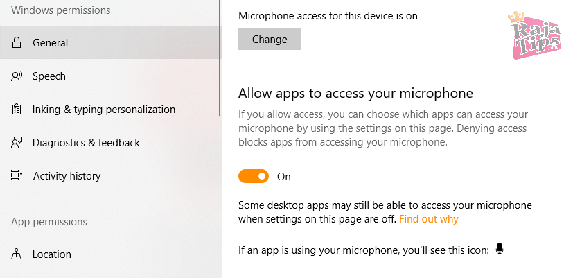 Allow Microphone Access Windows 10