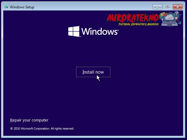 Install Ulang Windows 10