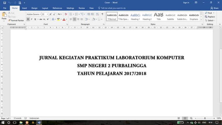 Jurnal Kegiatan Lab Komputer