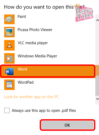 Open With Ms Word