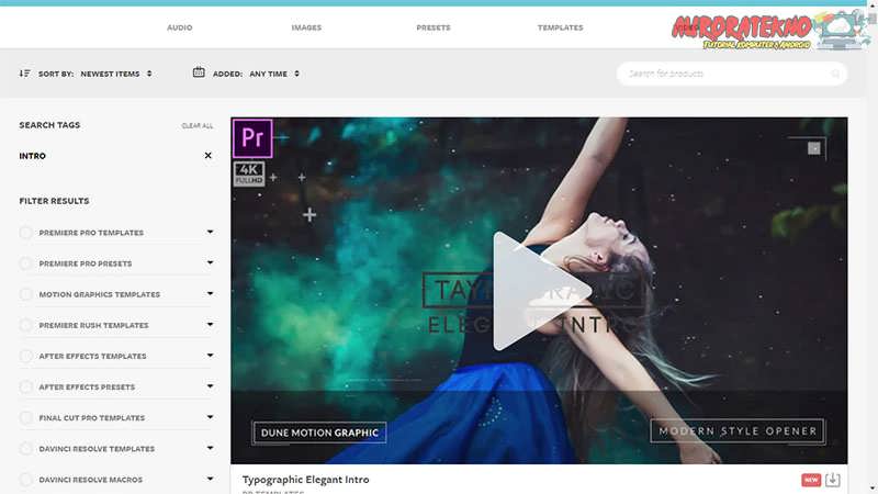 situs download template after effect gratis