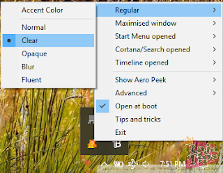 Taskbar Transparan