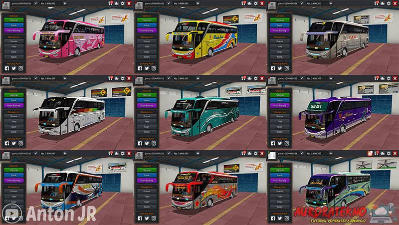 388 Livery Bussid HD, SHD, XHD, SDD & SSHD Jernih Raja Tips