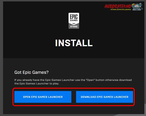 Download Or Launch Epic Games Launcher