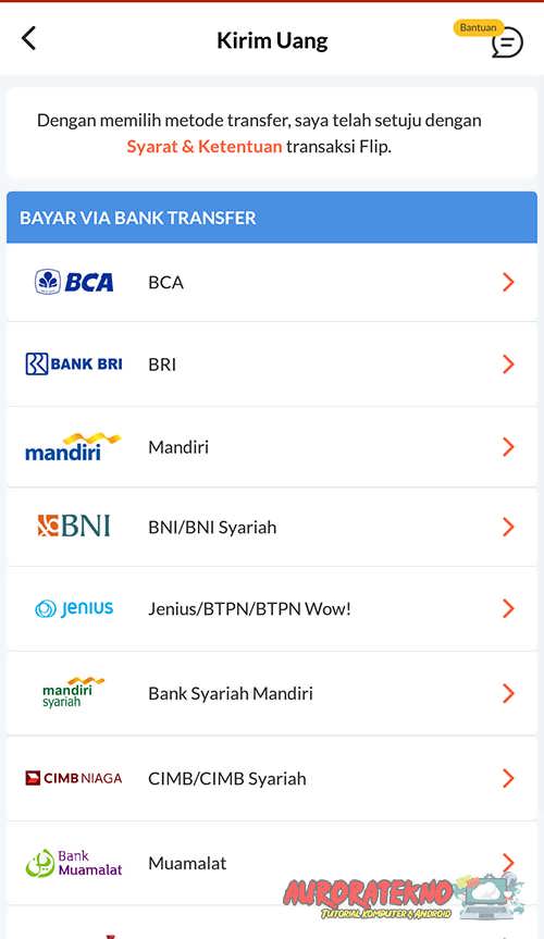 Select The Type Of Bank