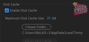 Set Disk Cache Limit
