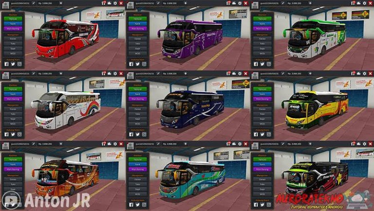 388 Livery Bussid HD, SHD, XHD, SDD & SSHD Jernih Raja Tips