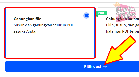 Choose Merge File Option
