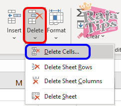 Delete Selected Blank Cells