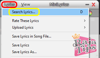 MiniLyrics Search Feature