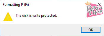 The Disk Is Write Protected