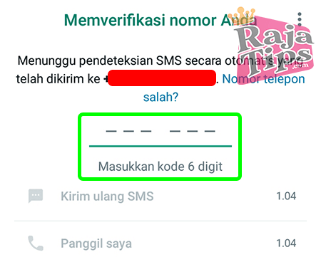 Enter SMS Verification