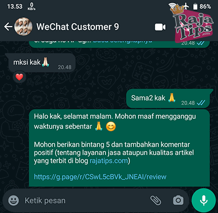Respon Customer