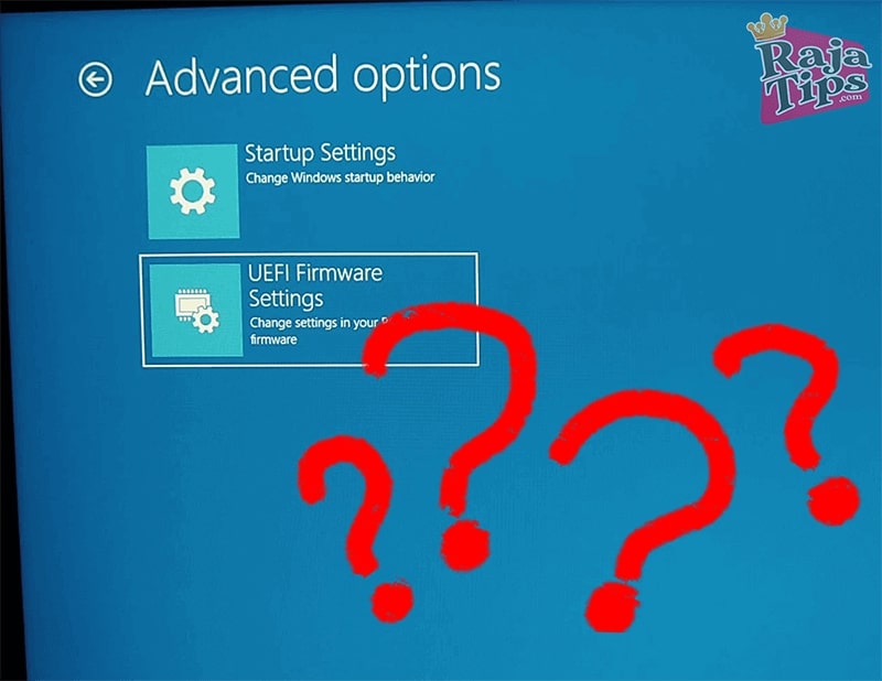 Advanced Options Windows Is Missing