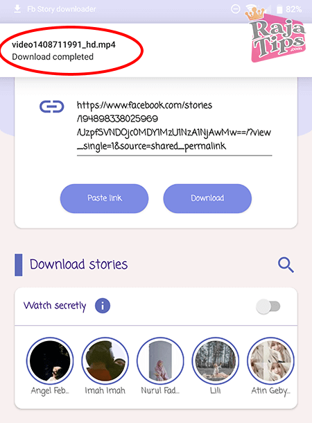 Download Notification