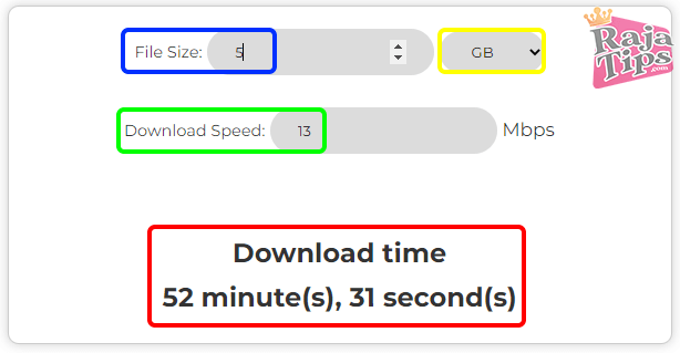 File Download Time Calculator