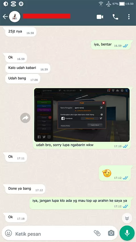 Testimoni Top Up Bussid 7