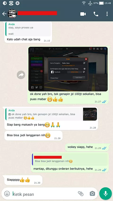 Testimoni Top Up Bussid 8