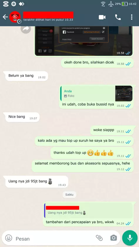 Testimoni Top Up Bussid 15