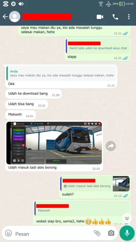 Testimoni Top Up Bussid 17