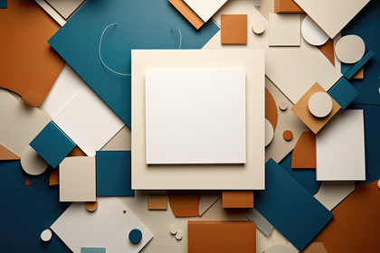 Abstract Geometric Art With Trendy Paper Texture Design