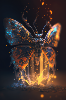 Captivate Your Senses With The Fiery Glow Of A Mystic Butterfly Emergence