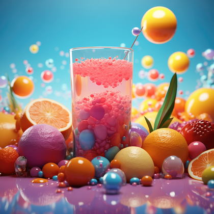 Citrus Burst Summer Refreshment In Vibrant Orange Fizz