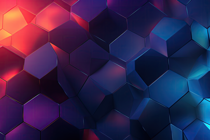 Colorful Hexagonal Pattern Gradient Abstract Background