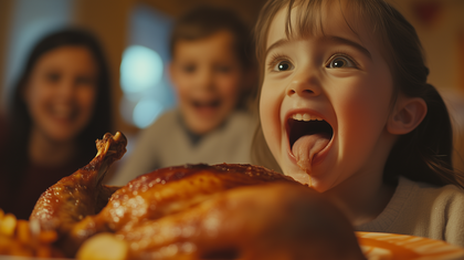 Delightful Family Thanksgiving Dinner Capturing Joyful Moments