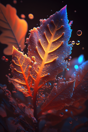 Discover The Magic Of Nature Through A Vibrant Illuminated Leaf