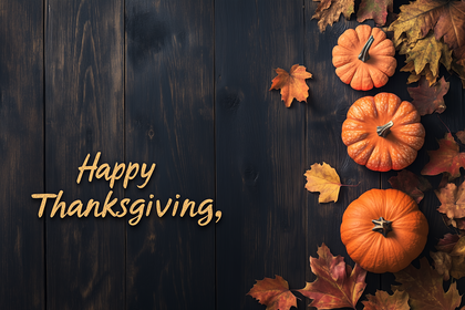 Elegant Thanksgiving Greetings On A Festive Autumn Background