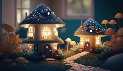 Enchanting Miniature Mushroom Houses Illuminate Cozy Fantasy Gardens Ii