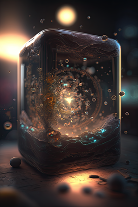 Explore The Wonders Of A Mystical Glowing Cube A Portal To Enchanted Realms