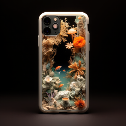 Handcrafted Coral Marine Design Artistic Phone Case