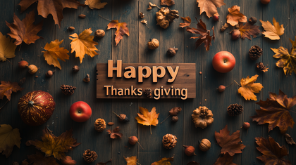 Harvest Hues Thanksgiving Greetings Among Autumn Splendors