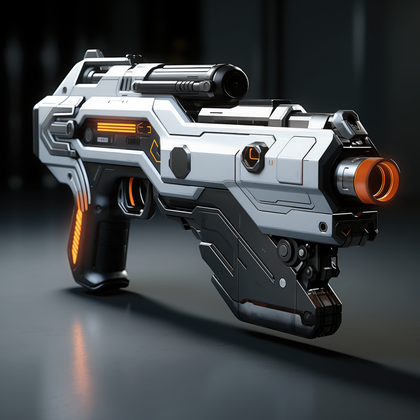 High Tech Sci Fi Tactical Firearm 3d Model Space Combat Design