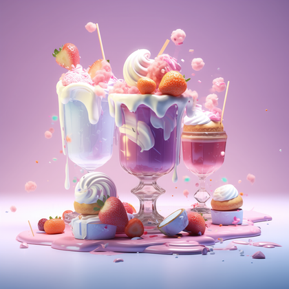 Indulge In Artistic Gourmet Milkshakes – A Symphony Of Sweet Vibrant Treats