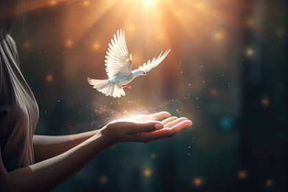 Magical Dove Release Symbolizing Hope And Freedom