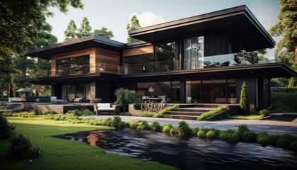 Modern Architecture Home In Harmony With Nature Featuring Sustainable Design And Luxury Amenities