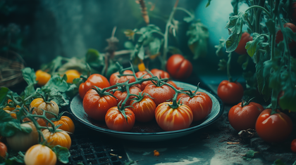 Mystic Mornings In A Heirloom Tomato Haven