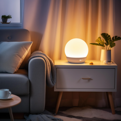 Serene Bedroom Design With Scandinavian Style Night Light