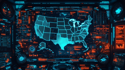 State Of The Art Cybersecurity Monitoring With Nationwide Usa Map Interface