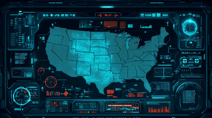 Tactical Cybersecurity Command Center With Interactive Usa Map