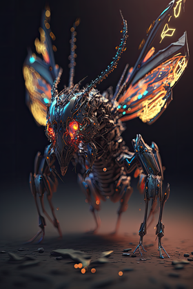 Unveil The Mystique Of The Cybernetic Firefly A Vision Of Futuristic Fantasy