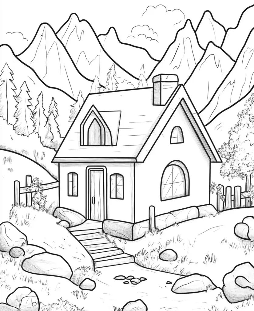 House Color Page Example Page 2