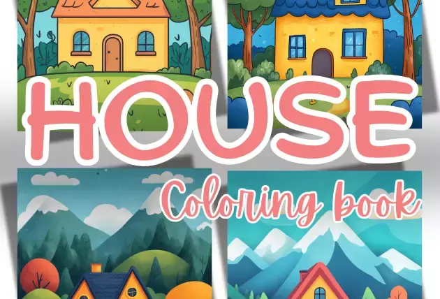 House Coloring Book Cover