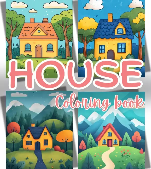 House Coloring Book Cover