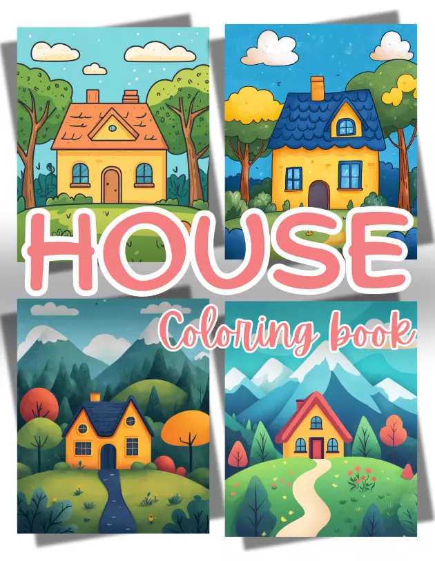 House Coloring Book Cover